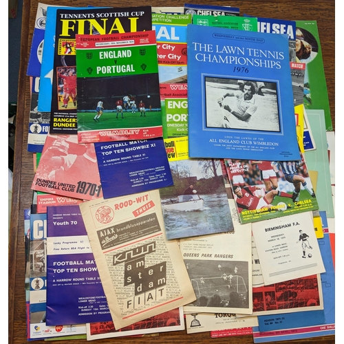 145 - Football, tennis and books relating to other sport and music. An assortment of football programmes f... 