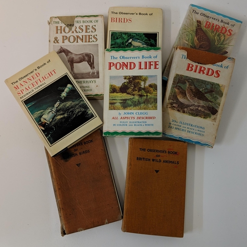 159 - Books to include Observers books on British birds, British wild animals, pond life and others also t... 