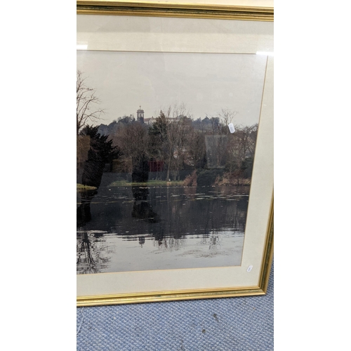 217 - A framed and glazed print depicting the lake at West Wycombe House
Location:ROS