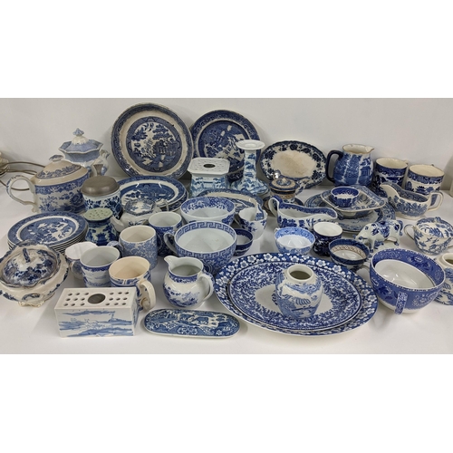 247 - A large mixed lot of blue and white to include Spode, Booths, Wedgwood and others
Location:A3M