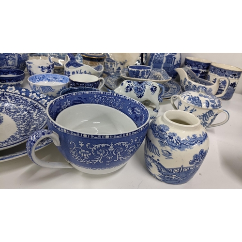 247 - A large mixed lot of blue and white to include Spode, Booths, Wedgwood and others
Location:A3M