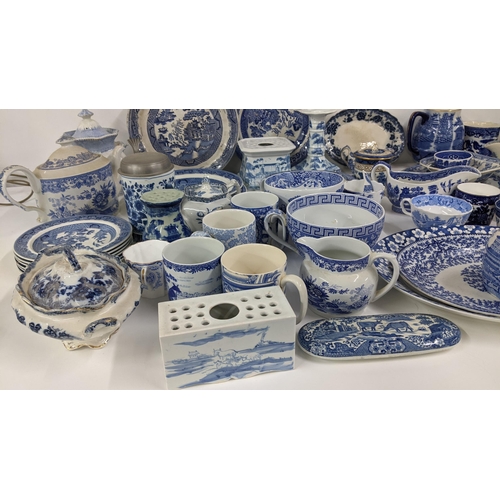 247 - A large mixed lot of blue and white to include Spode, Booths, Wedgwood and others
Location:A3M