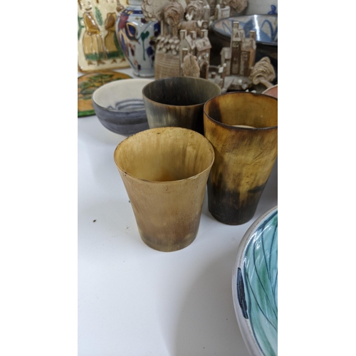 258 - A mixed lot of studio art pottery to include various jugs, vases, bowls and other items
Location:A3M