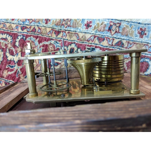 262 - A late 19th century 12 inch dial clock in an oak case, the dial inscribed 'Swinden & Sons 27.28 & 29... 