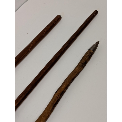 271 - Six carved and wooden walking sticks to include African and European examples Location:BWR