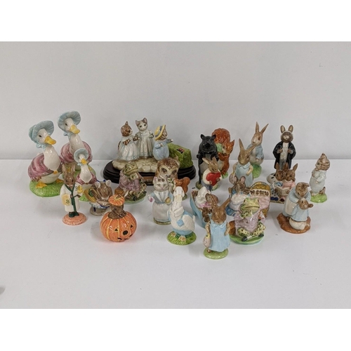 332 - A collection of Beswick Beatrix Potter Bunny, kittens and others together with Royal Doulton figures... 