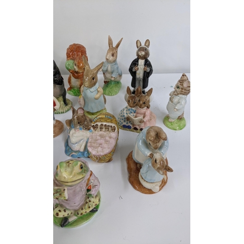 332 - A collection of Beswick Beatrix Potter Bunny, kittens and others together with Royal Doulton figures... 