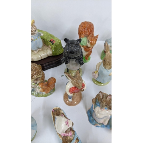 332 - A collection of Beswick Beatrix Potter Bunny, kittens and others together with Royal Doulton figures... 