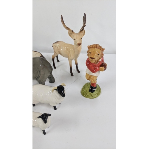 334 - Mixed Beswick animal models to include three ducks, a sheep dog, elephant and others
Location:9.3