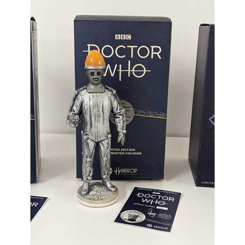 363 - Doctor Who - a group of three boxed Harrop limited edition hand painted figures, second Doctor Cyber... 