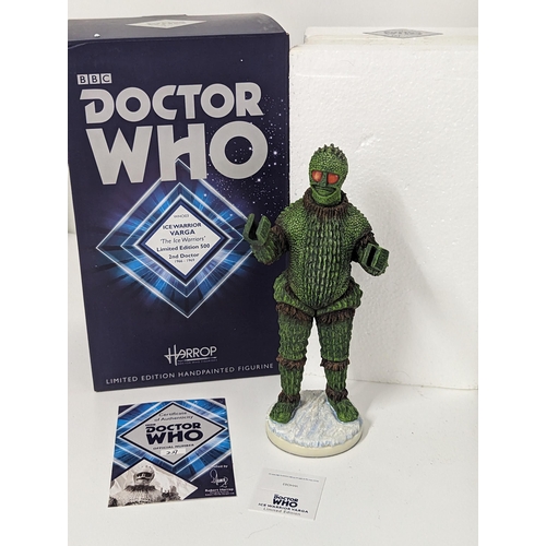 368 - Doctor Who - a group of three boxed Harrop Limited Edition hand painted figures to include second Do... 