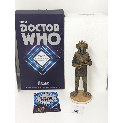 368 - Doctor Who - a group of three boxed Harrop Limited Edition hand painted figures to include second Do... 