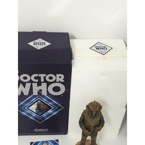 368 - Doctor Who - a group of three boxed Harrop Limited Edition hand painted figures to include second Do... 