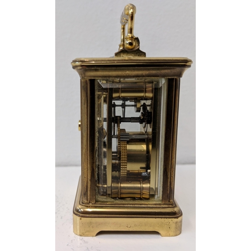 392 - An Angelus miniature brass cased carriage clock.
Location:CAB1