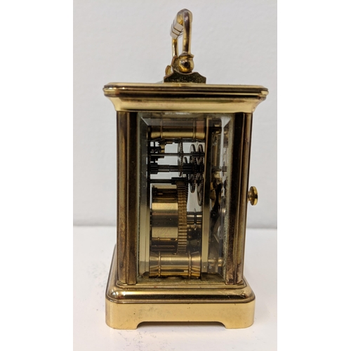 An Angelus miniature brass cased carriage clock. Location:CAB1