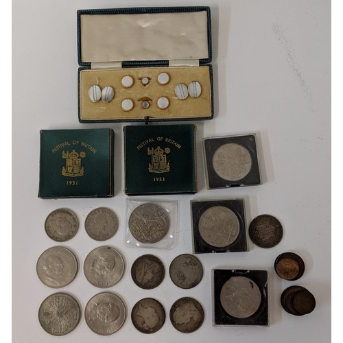 394 - Collectables to include commemorative, Victorian and later coins and dress shirt set
Location:CAB