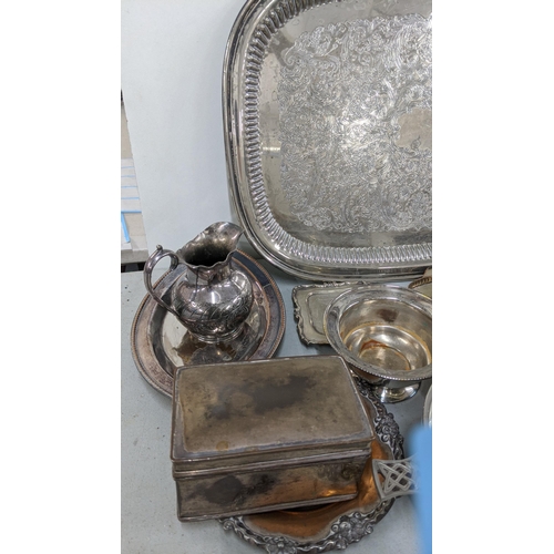 94 - A mixed lot of metalware to include Victorian items and later to include a Victorian silver plated t... 