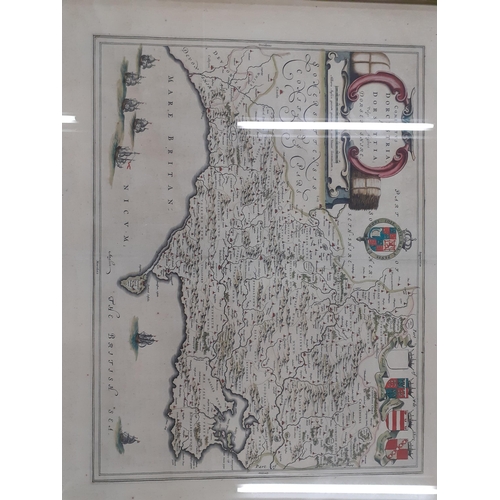 61 - Two antiquarian maps, one of Berkshire by Robert Morden and the other of Dorset, both framed.
Locati... 