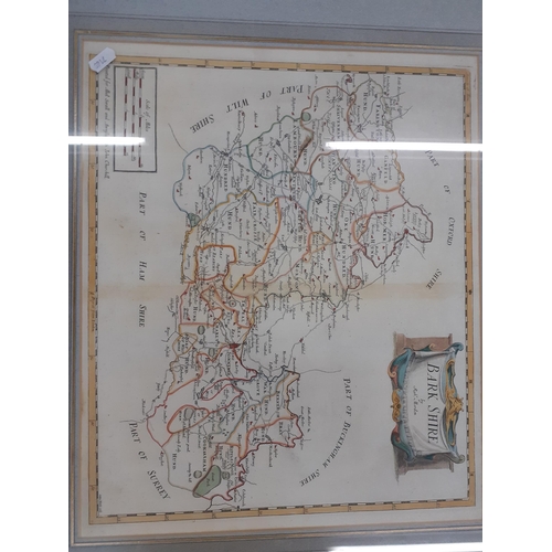 61 - Two antiquarian maps, one of Berkshire by Robert Morden and the other of Dorset, both framed.
Locati... 