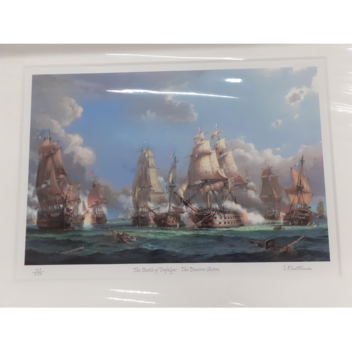 62 - Two limited edition prints of war galleons, one a Royal Mint classics ' HMS Victory' leading the lin... 