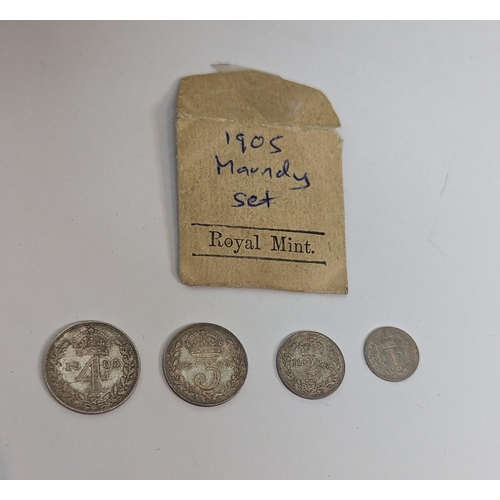 446 - United Kingdom - Edward VII (1901-1910), maundy set, date 1905, comprising 4d, 3d, 2d and 1d
Locatio... 