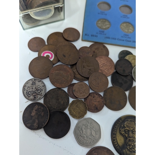 207 - Mixed coins - A collection of Georgian and later British coins to include Cartwheel example, game co... 