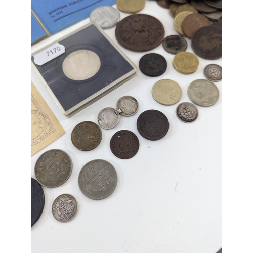 207 - Mixed coins - A collection of Georgian and later British coins to include Cartwheel example, game co... 