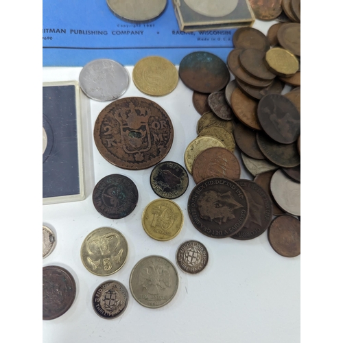 207 - Mixed coins - A collection of Georgian and later British coins to include Cartwheel example, game co... 