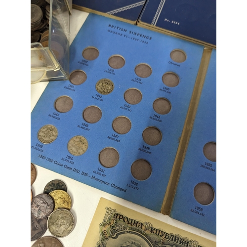 207 - Mixed coins - A collection of Georgian and later British coins to include Cartwheel example, game co... 