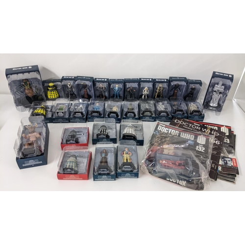 355 - Doctor Who - A collection of 30 boxed Eaglemoss figures to include Daleks, Cybermen, Sixth Doctor, K... 