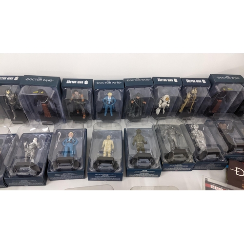 355 - Doctor Who - A collection of 30 boxed Eaglemoss figures to include Daleks, Cybermen, Sixth Doctor, K... 