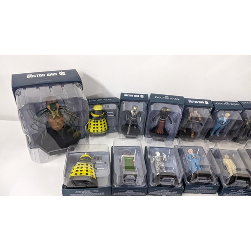 355 - Doctor Who - A collection of 30 boxed Eaglemoss figures to include Daleks, Cybermen, Sixth Doctor, K... 