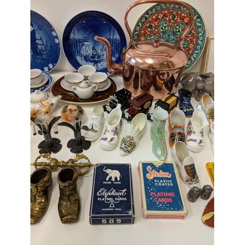 398 - A mixed lot of ceramics and glassware to include Royal Copenhagen, Goss china, model vehicles and ot... 