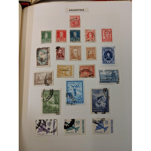 399 - Five stamp albums to include late Victorian and early 20th century examples, ones from Chile, USA, M... 