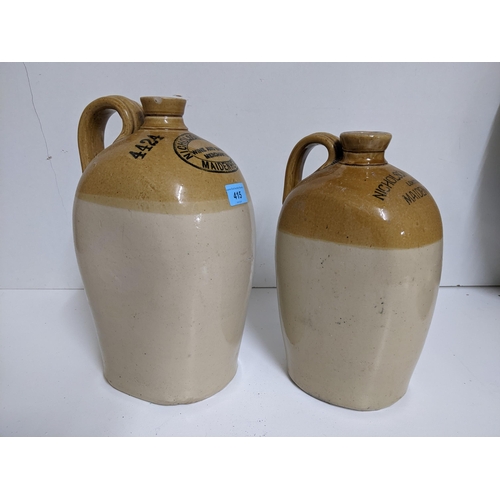 415 - Two Nicholson & Sons of Maidenhead wine and spirit merchants stoneware flagons
Location:G (store - o... 