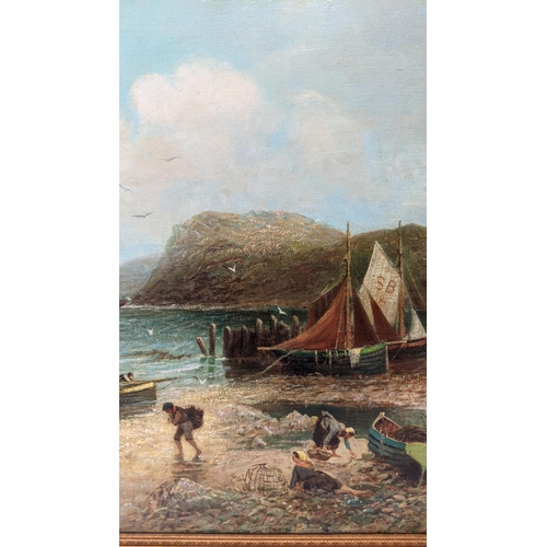 442 - A de Spooner - a coastal scene with shellfish gatherers, oil on canvas signed
Location:BWR