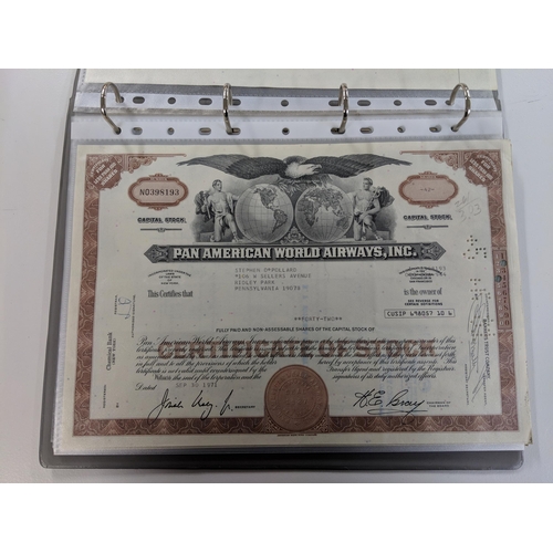 456 - A collection of thirteen shares and bonds certificates from American General Insurance Company, Pan ... 