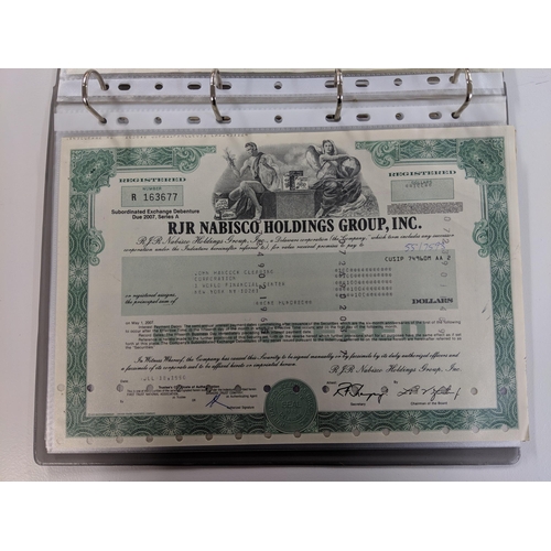 456 - A collection of thirteen shares and bonds certificates from American General Insurance Company, Pan ... 