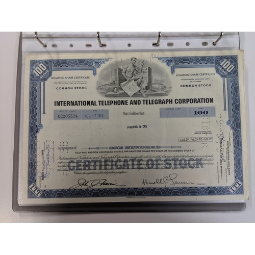 456 - A collection of thirteen shares and bonds certificates from American General Insurance Company, Pan ... 