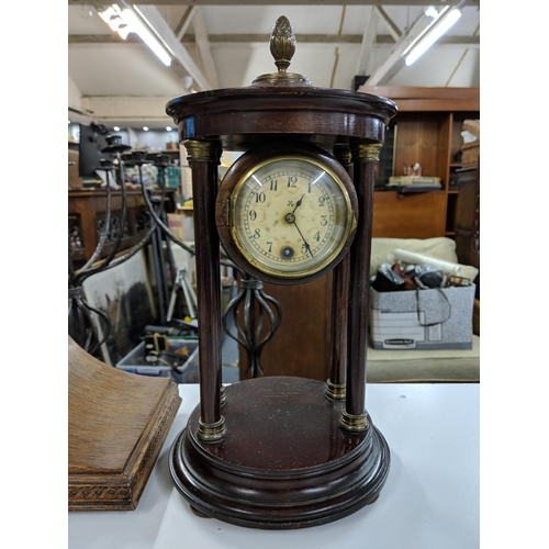 462 - Three clocks to include a Napoleons hat, an Art Deco inspired Metamec and a Portio clock
Location:A1... 