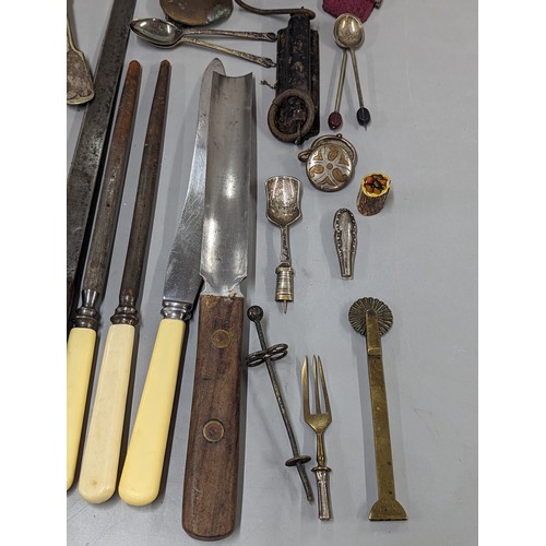 27 - Mixed metalware to include a coal bucket, silver and silver plated items to include cutlery, brasswa... 