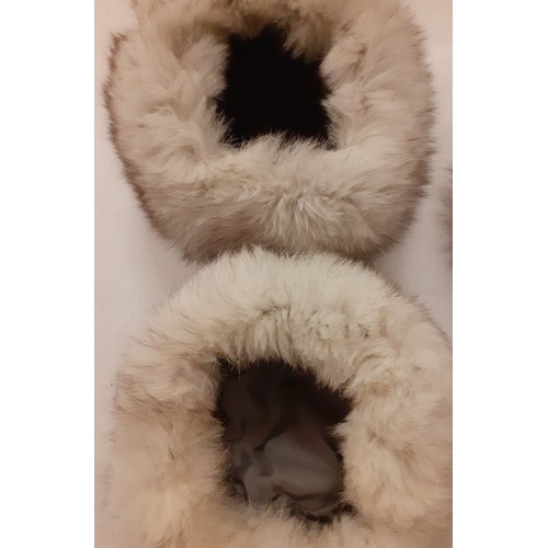 135 - Two late 20th Century arctic mink fur hats (size small) and a matched scarf. Location:
Condition:Exp... 