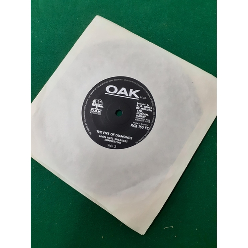 183 - An Oak Records The Five of Diamonds 'Route 66 Good Morning blues' 45rpm single record (matrix RGJ 15... 