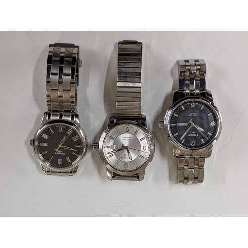 199 - Three gents quartz stainless steel wristwatches, one with box
Location:A3B