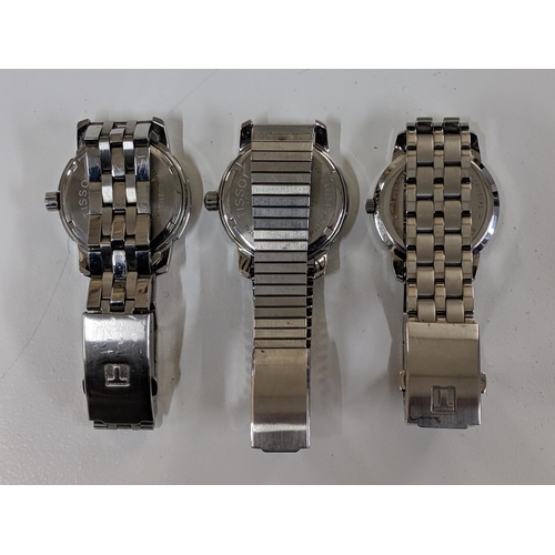 199 - Three gents quartz stainless steel wristwatches, one with box
Location:A3B