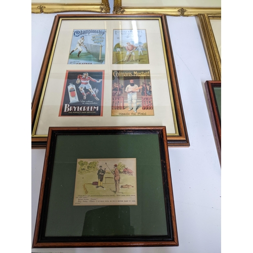 211 - A selection of framed and glazed pictures to include two Victorian watercolours signed A T Fletcher,... 