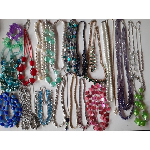 157 - Late to modern day costume jewellery to include silver items and bead necklaces together with 2 jewe... 