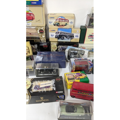 485 - A selection of mainly boxed model cars to include Corgi Premium, Corgi Classics, Corgi Guinness and ... 