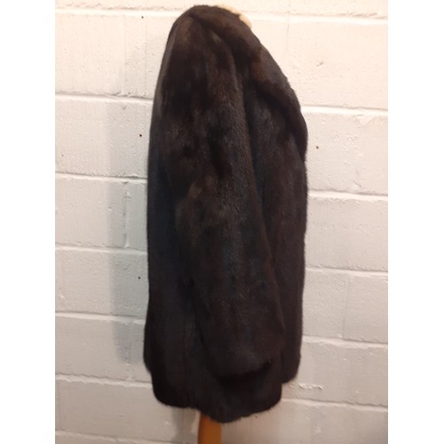 48 - A 1980's Newman's of Utica chestnut black mink coat 42