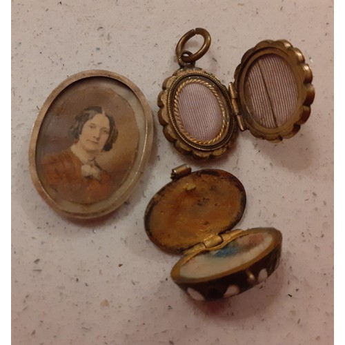 65 - A small quantity of Victorian and Edwardian jewellery to include a miniature Egyptian Revival silver... 